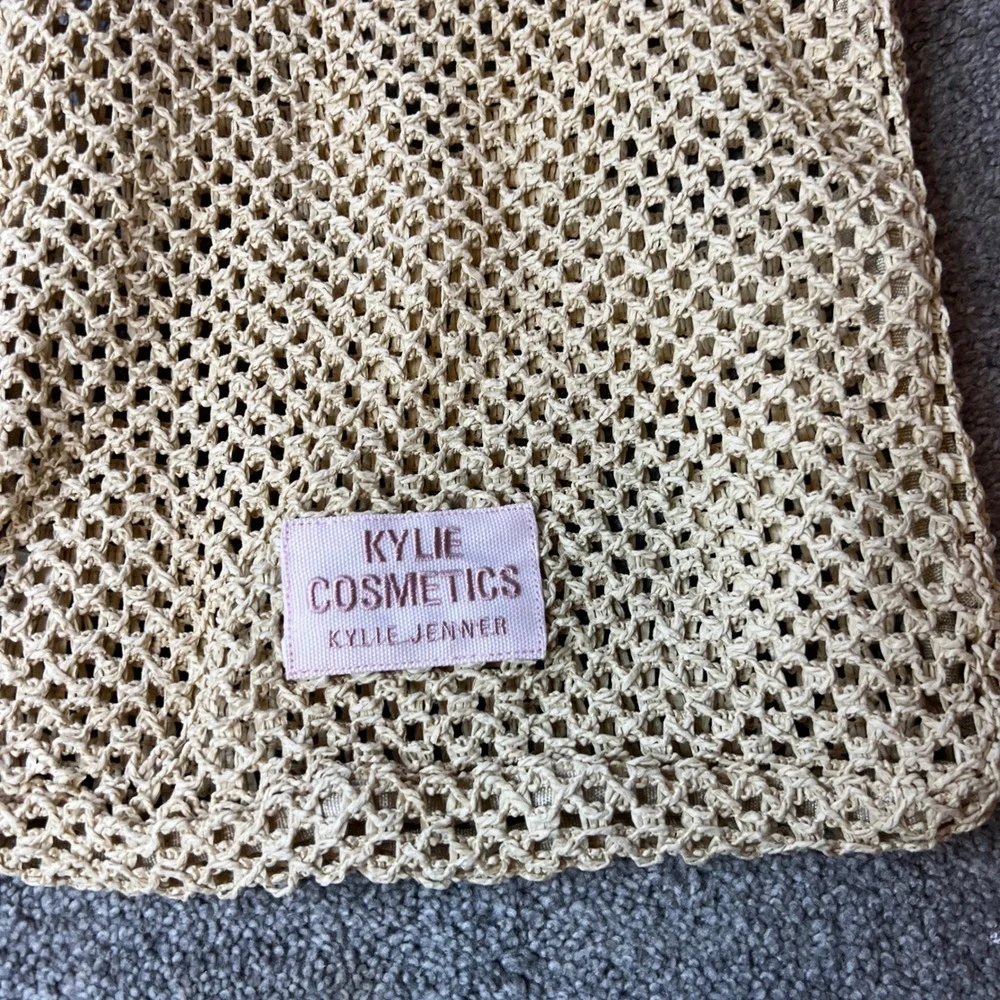 Kylie Cosmetics crochet Tote Bag Beige Beach Shopping‎ boho beach casual y2k - Picture 2 of 14